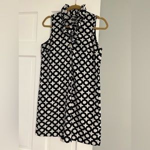 Black and white shift dress